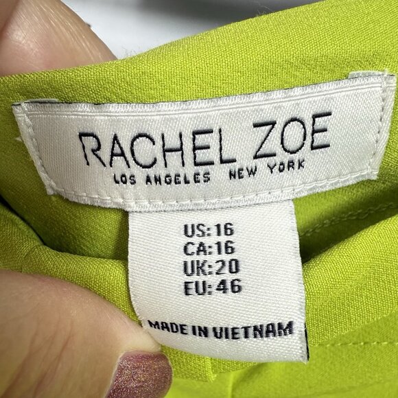 NEW Rachel Zoe High-Rise Slim Leg Pants Plus Size 16 Green Pull On Career NWT - Picture 6 of 8